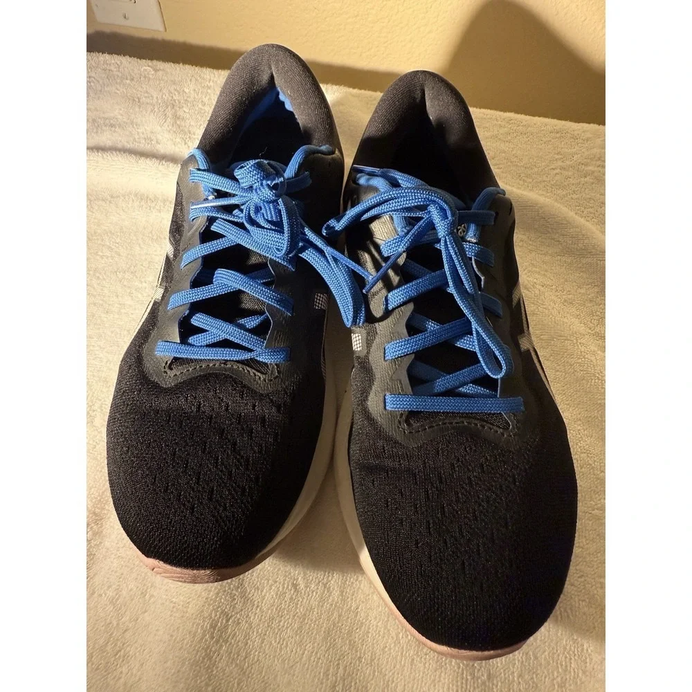 Asics Gel-Pulse 13 Running Shoes Womens 8 Black Electric Blue 1012B035 Sneaker